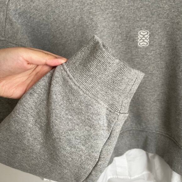 SANDRO Gray Meribel Layered Sweatshirt (Size 4) - Picture 8 of 14